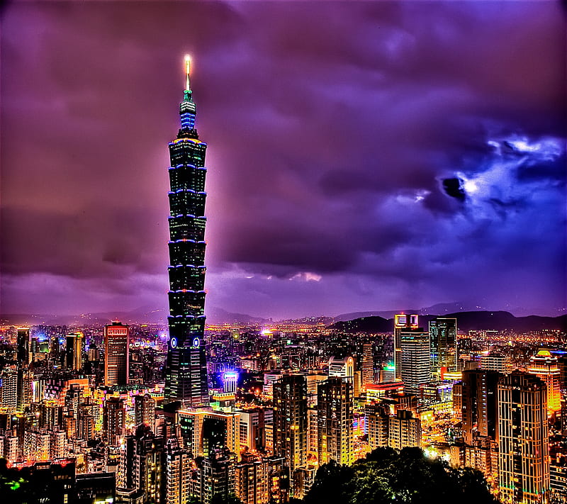 Taipei 101, asian, building, city, taiwan, tower, HD wallpaper