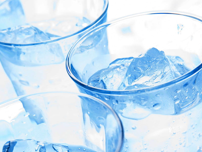 ice water, glass, water, ice cube, ice, drink, HD wallpaper