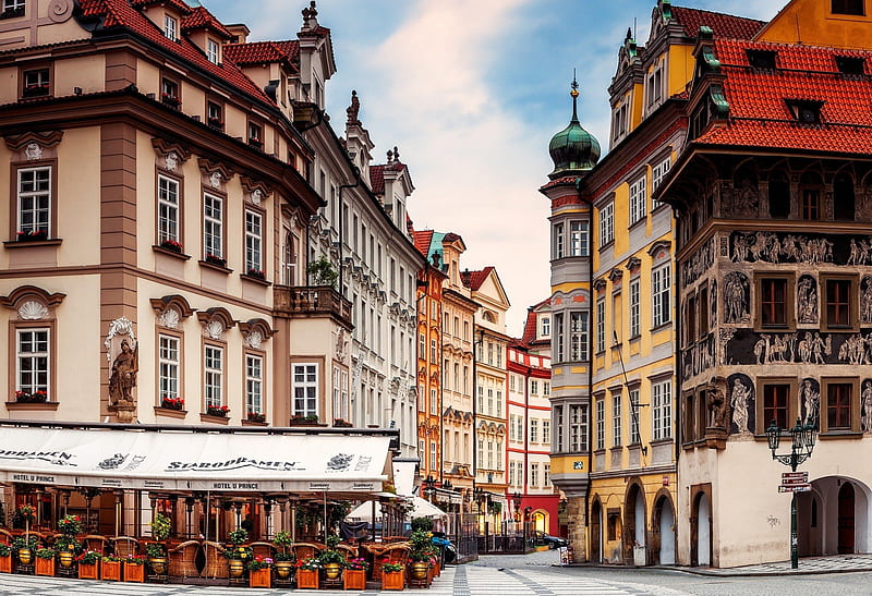 City of Prague, restaurant, ancient, czech, capital, HD wallpaper
