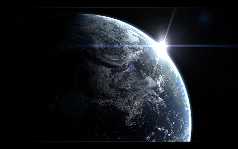 Earth Up Close, world, sun, planet, space, liquitech, home, earth, HD wallpaper