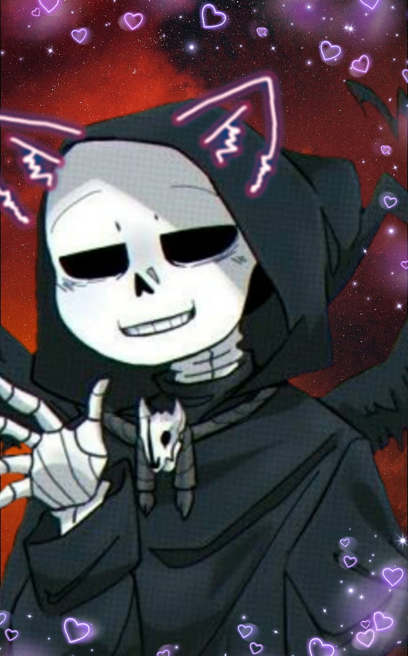 Reaper sans, cat sans, undertale, HD phone wallpaper