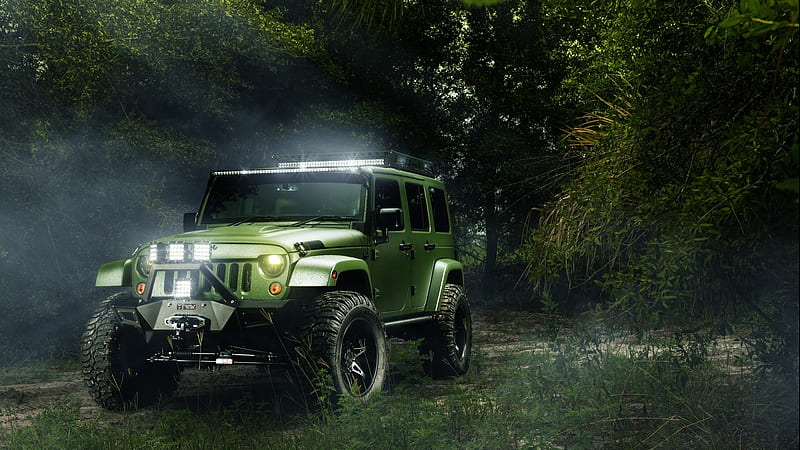 Jeep Wrangler Bosque Arbol Jeep Wrangler Hierba Fondo De Pantalla Hd Peakpx