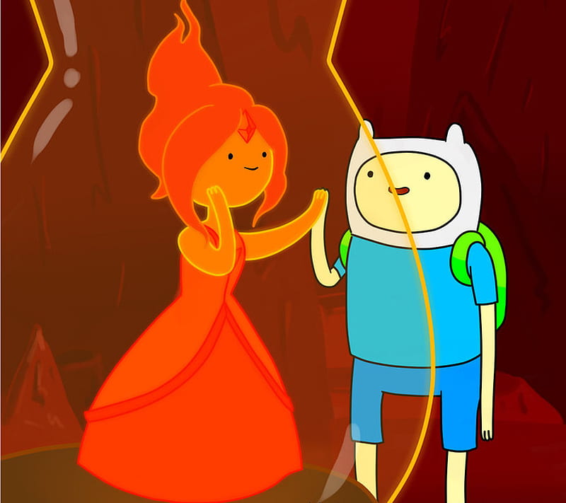 Finn And Flame Adventure Cartoon Cute Finn Flame Princess Time Hd Wallpaper Peakpx