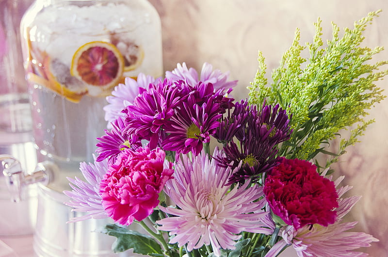 flowers, bouquet, bright, HD wallpaper