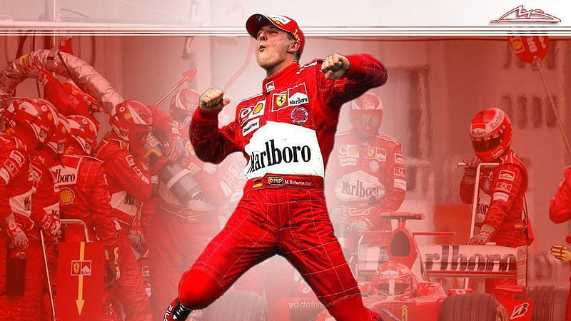 Michael Schumacher Is Jumping Enjoying Success Schumacher, HD wallpaper