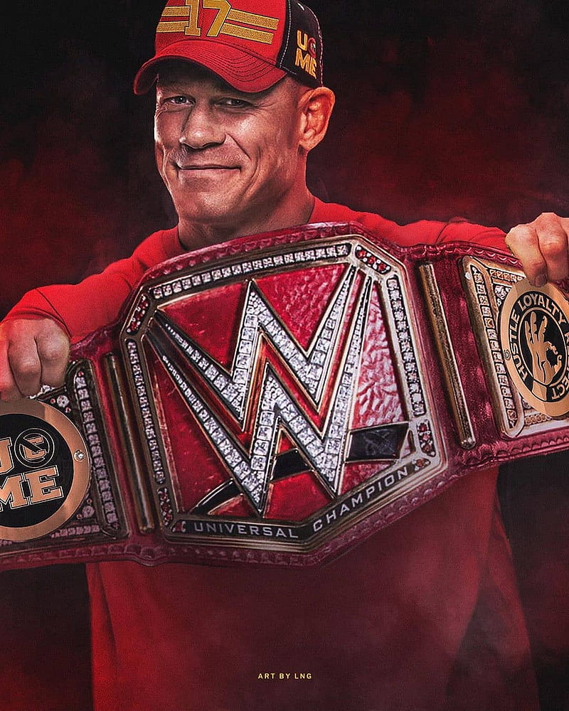 John Cena, champion, universal, wrestling, wwe, HD phone wallpaper