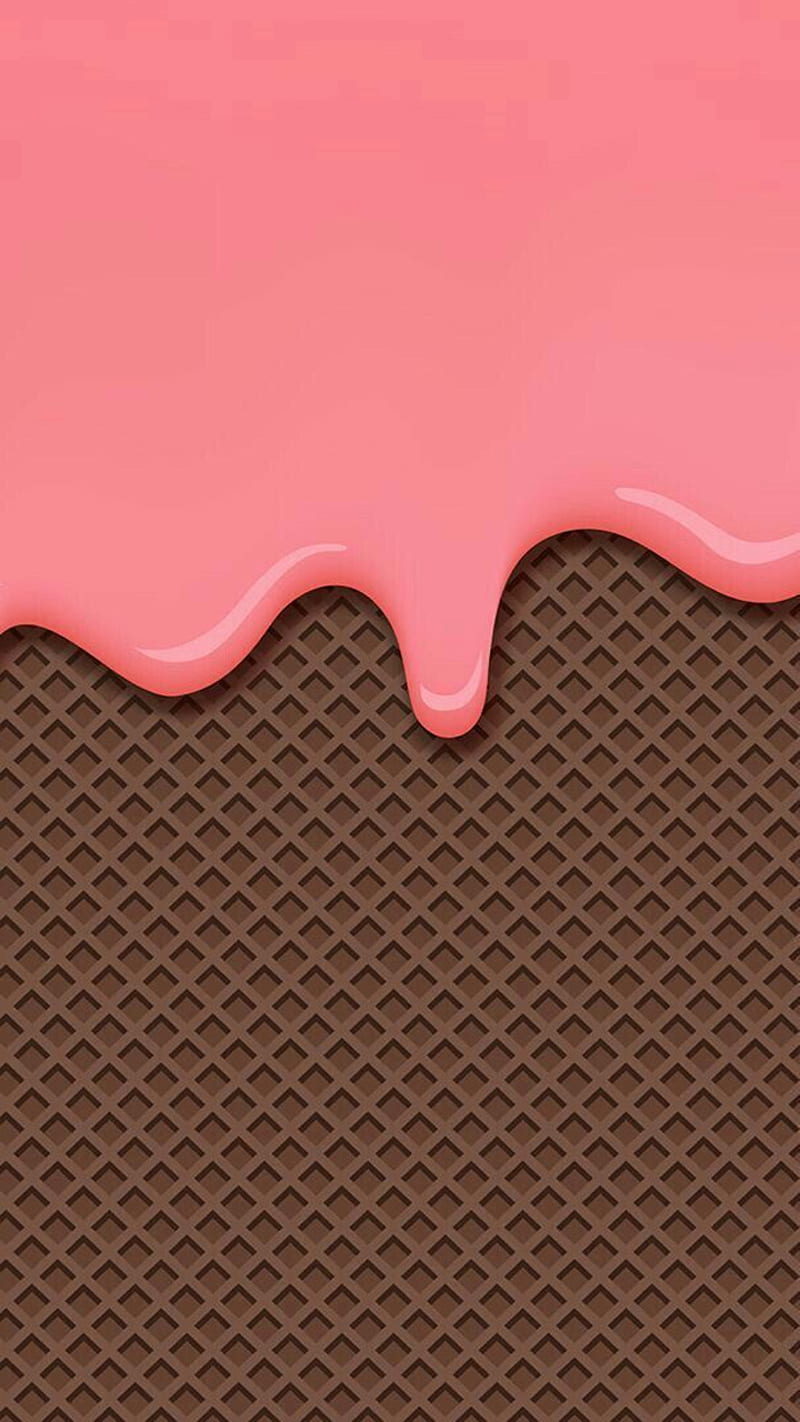 Helado, chocolate, galleta, ice cream, liquid, pink, HD phone wallpaper