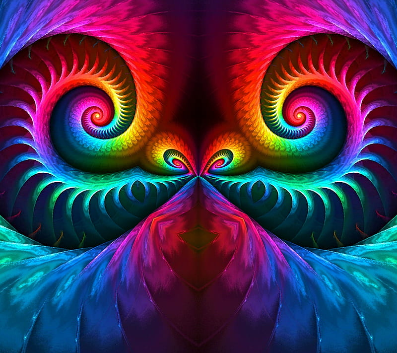 Twisted, abstract, art, awesome, bonito, bright, colorful, cool, digital , fractal, girly, shiny, HD wallpaper