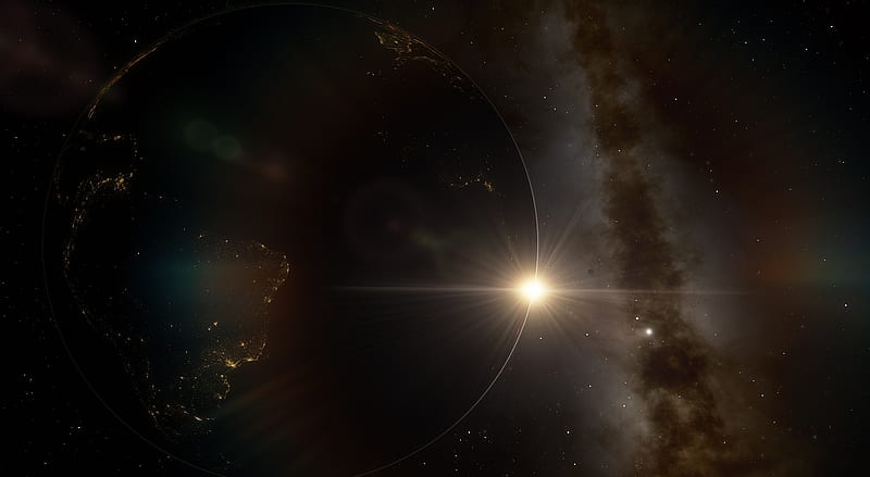 Earth SpaceEngine Ultra, Space, Planet, spaceengine, earth, night, HD wallpaper