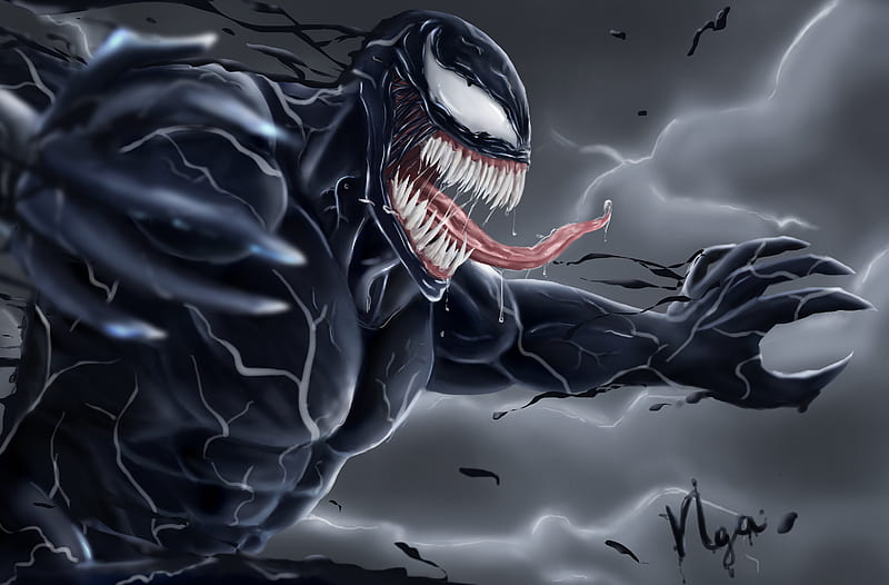 Venom New Artwork, venom-movie, venom, artist, artwork, digital-art, superheroes, HD wallpaper