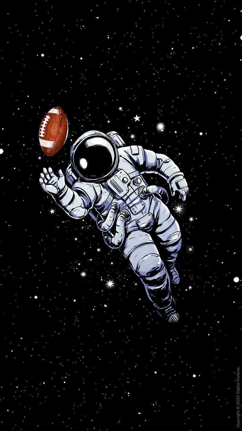 Space Football, American football, Digital, fantasy, illustration ...