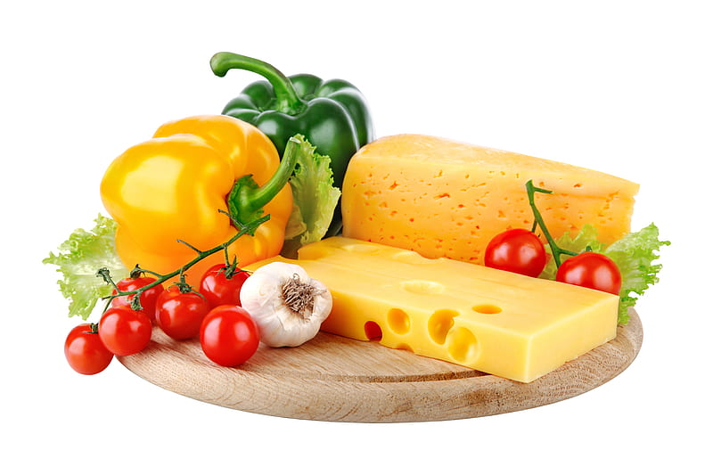 Food, Still Life, Cheese, Pepper, Tomato, HD wallpaper