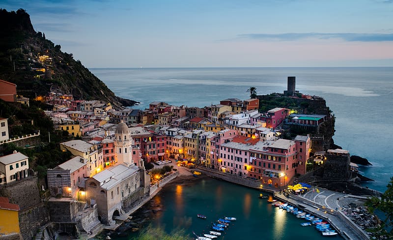 Italy, Vernazza, Cinque Terre, , Liguria, Towns, HD wallpaper