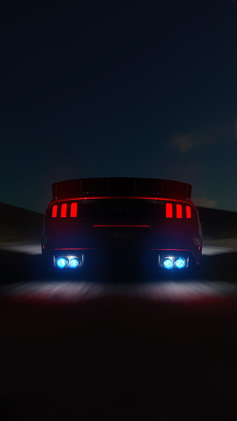 Super Mustang, 7itech, black, led, light, red, screen, ultra, HD phone wallpaper