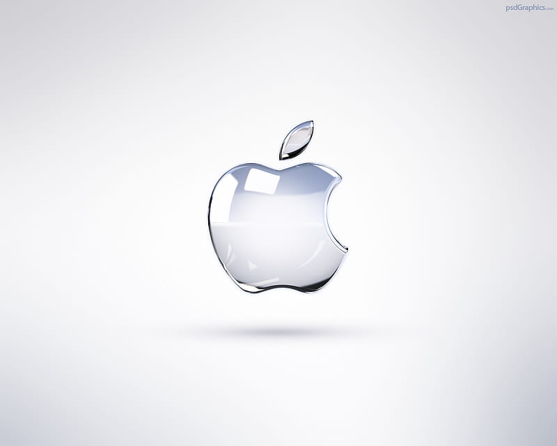 Apple in Glass, apple, glass, clear, computer, white, HD wallpaper | Peakpx