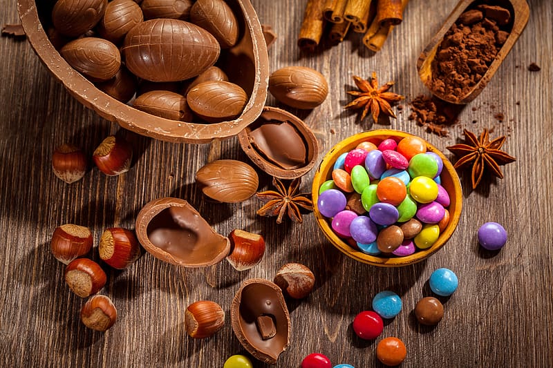 Food, Chocolate, Sweets, Chestnut, Candy, Star Anise, HD wallpaper
