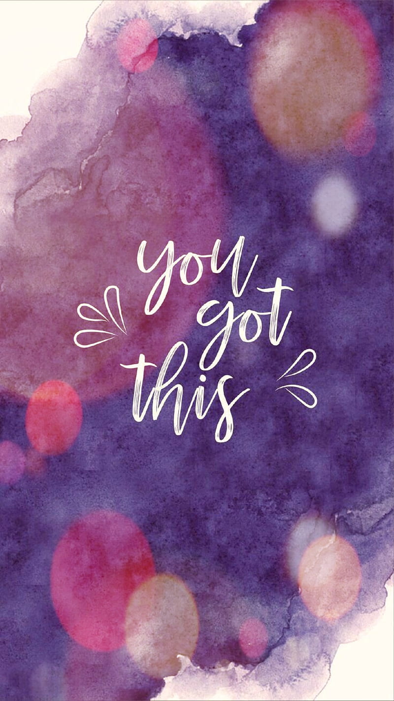 You Got This, anxiety, inspiration, motivation, purple, quotes, words, HD phone wallpaper
