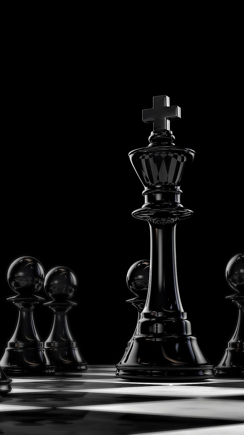 Rey de ajedrez negro, Fondo de pantalla de teléfono HD | Peakpx