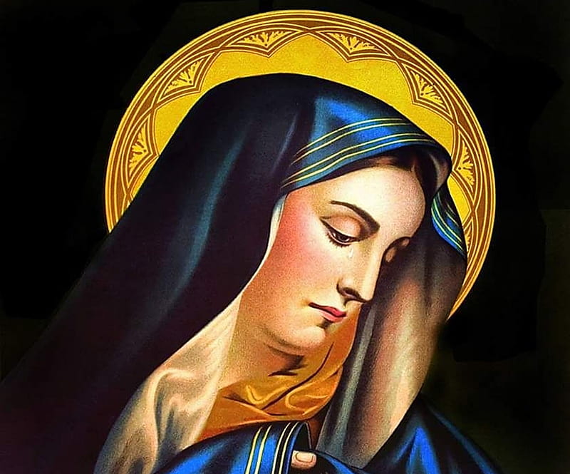 Our Lady of Sorrows, christ, virgin, jesus, mary, HD wallpaper