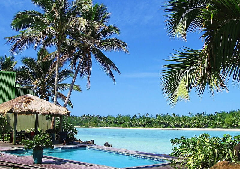 South Pacific Pool and Beach, polynesia, pal, reef, rarotonga, french ...
