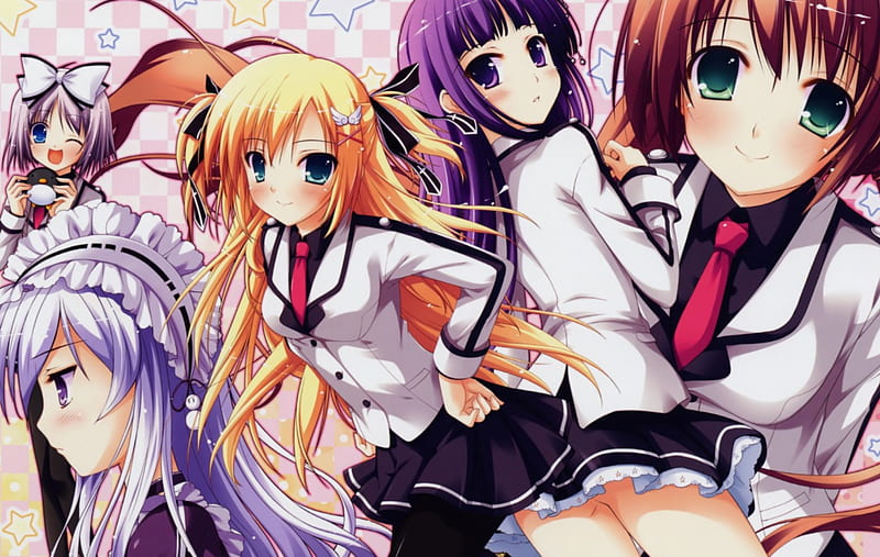 Iro Ni Ide Ni Keri Waga Koi Wa Girls, suzueda komachi, tenjou kikyo, iro ni ide ni keri waga koi wa, anime school girl, rio tenjou, kaede yuzuna, anime, misono misono, anime girl, HD wallpaper