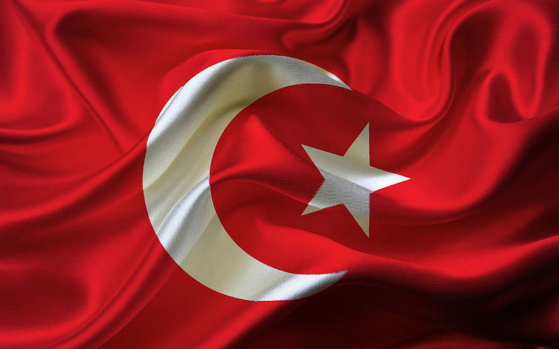 Turkey flag, turk bayragi, silk texture, flag of Turkey, symbolism of Turkey, HD wallpaper