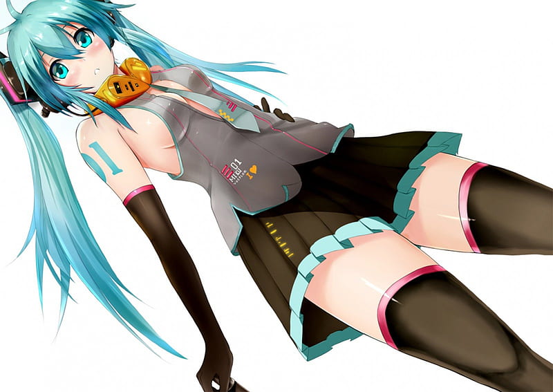 Hatsune Miku, pretty, stunning, cg, thigh highs, nice, anime