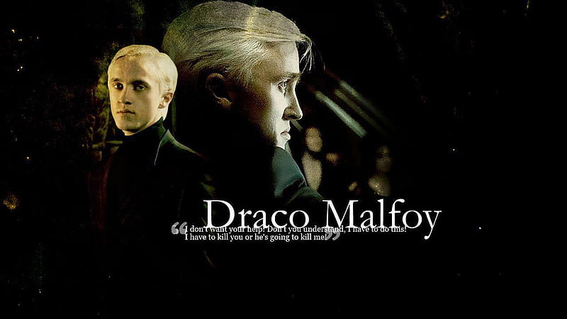 Side Face Of Draco Malfoy In Black Background Draco Malfoy, HD wallpaper