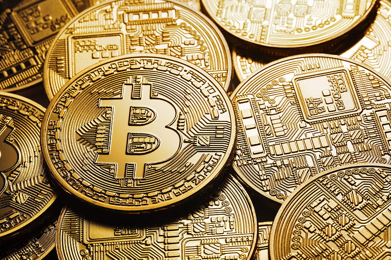 bitcoin, btc, digital currency, logo, Technology, HD wallpaper