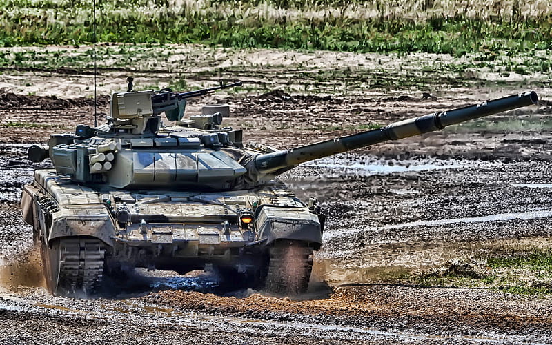 T-90, shooting range, tanks, R, Russian MBT, Russian Army, sand camouflage, T-90 Vladimir, armored vehicles, HD wallpaper