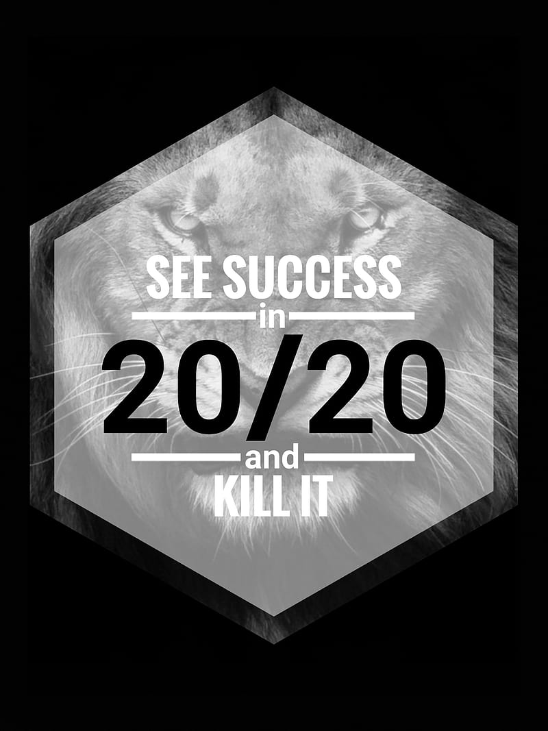 Success, 2020, black, cool, dark, lion, motivational, HD phone wallpaper