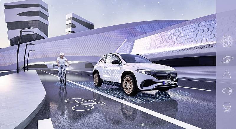2022 Mercedes-Benz EQA - Active Blind Spot Assist with exit warning function , car, HD wallpaper