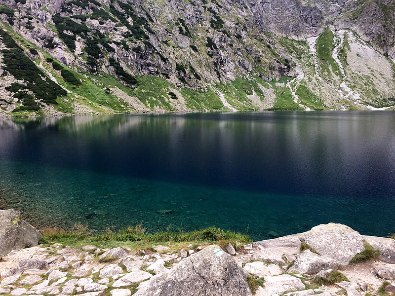 Green lake near mountain during daytime, HD wallpaper | Peakpx