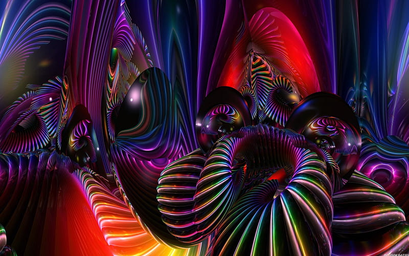 Multiple reflection, colorful, bryce abstract, abstract, 1920x1200, HD wallpaper