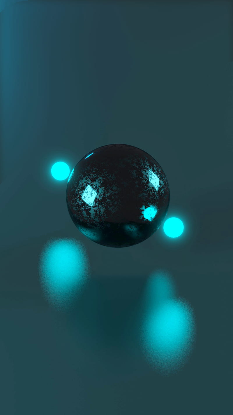 Metal Orb, 3D , energy ball, glowing orb, metal ball, metalic, minimal, minimal , minimalistic, sci fi, HD phone wallpaper