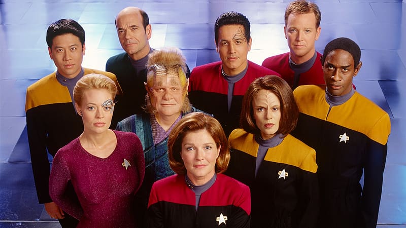 Star Trek, Tv Show, Star Trek: Voyager, Chakotay (Star Trek), Kathryn Janeway, Neelix (Star Trek), Seven Of Nine, Tom Paris, HD wallpaper