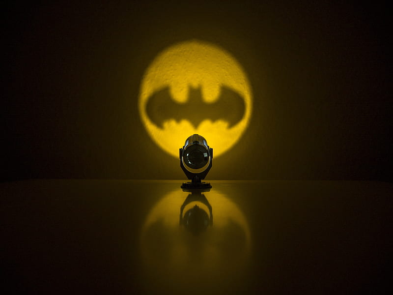 Batman light, dc, logo, HD wallpaper