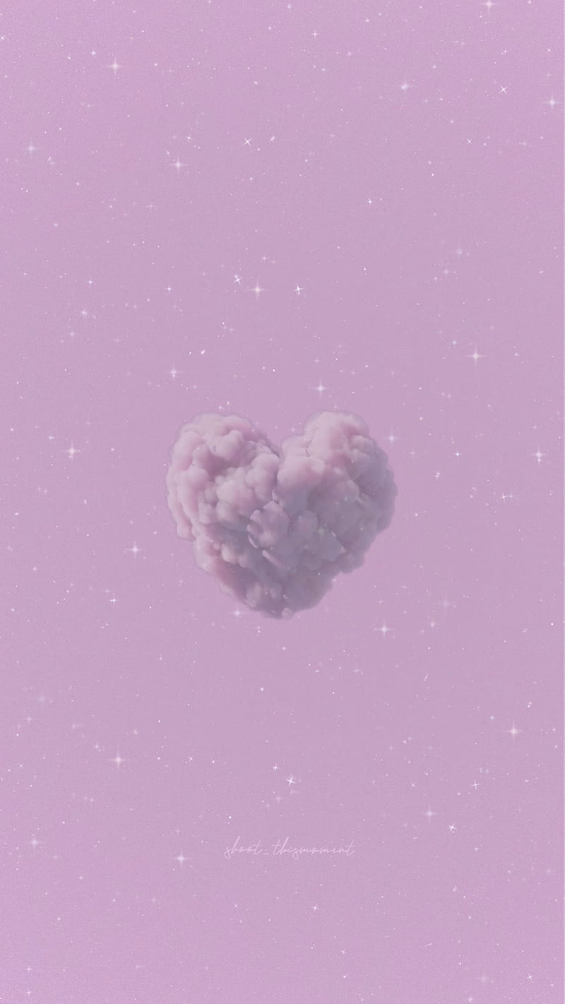 Heart cloud, aesthetics, cosmic, heartcloud, love, pink, sky, stars, valentines, HD phone wallpaper