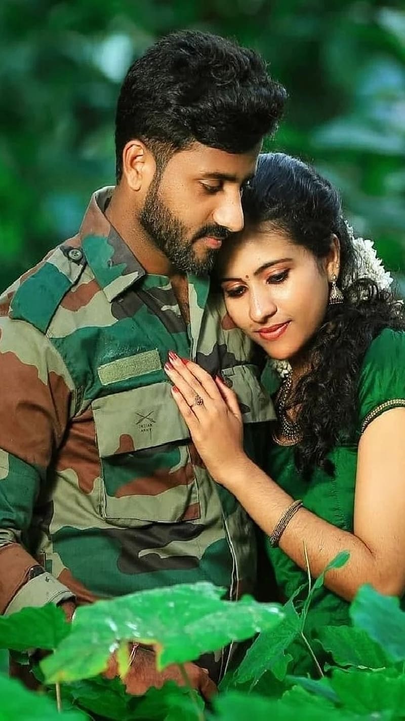 Indian Army Lover, Cute Couple, military, love, HD phone wallpaper ...