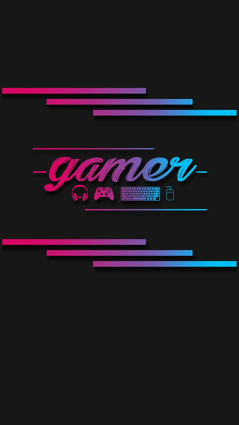 Gamer, blue, fade, galaxy, lock, me, pink, screen, you, HD phone wallpaper