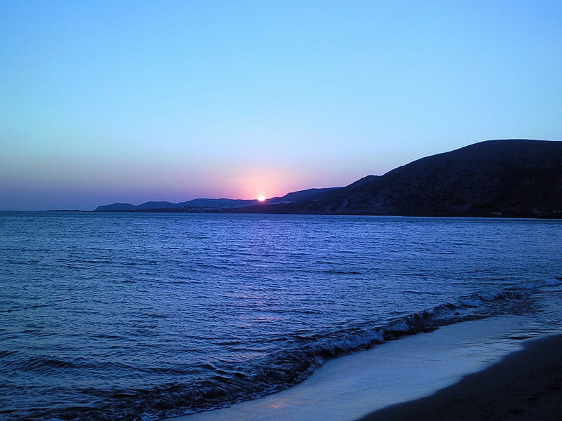 Palaioxora, Chania, Crete, beach, summer, greece, sunset, HD wallpaper