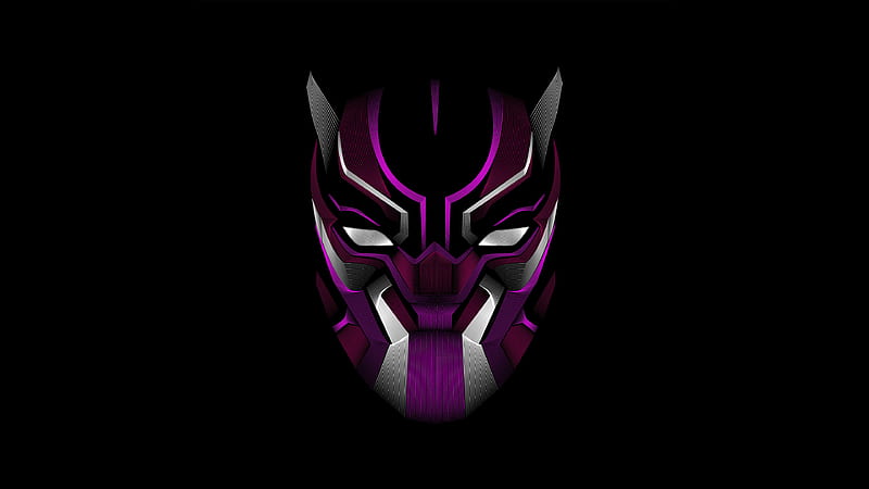 Black Panther Mask Minimalism , black-panther, mask, minimalism, artwork, artist, digital-art, superheroes, HD wallpaper
