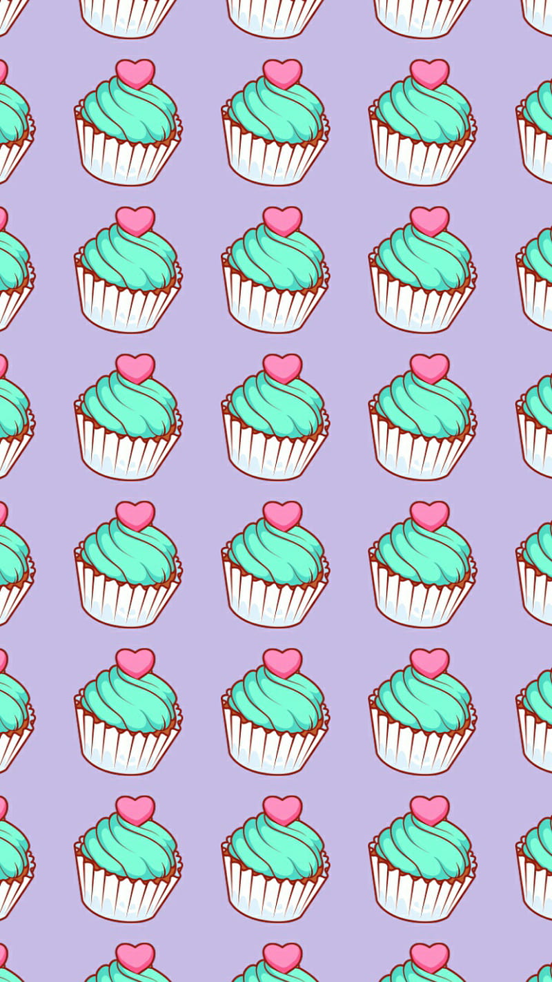 Cupcakes, cute, pastels, HD phone wallpaper