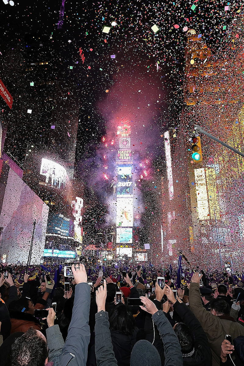 New Years Eve, ball drop, times square, n y c, newyear19, HD phone wallpaper