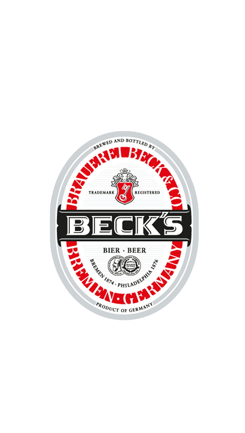 becks beer logo, brand, white, HD phone wallpaper