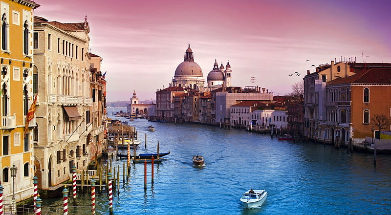 Venice Waterways, boats, venice, canal, waterway, HD wallpaper