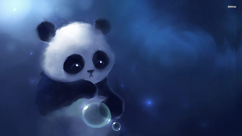 Panda In Blue Background Panda, HD wallpaper | Peakpx