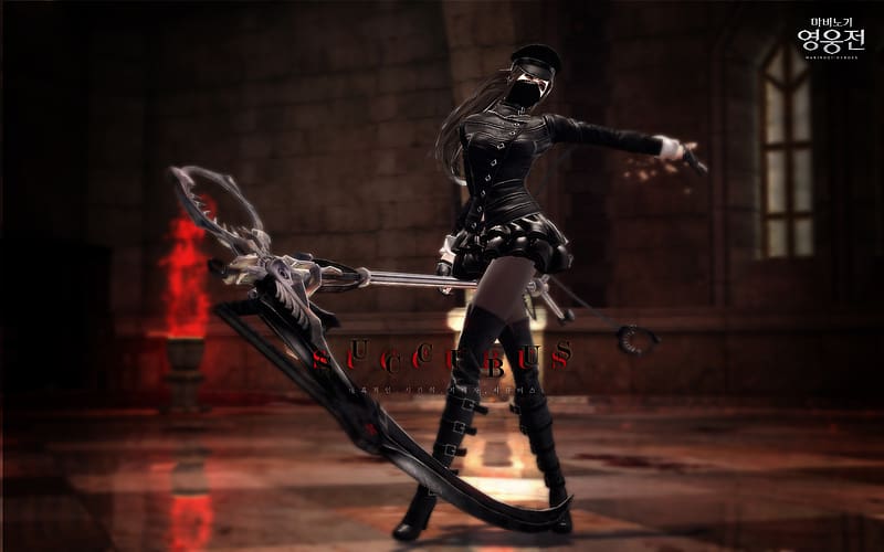 Cap, Scythe, Video Game, Long Hair, Vindictus, HD wallpaper