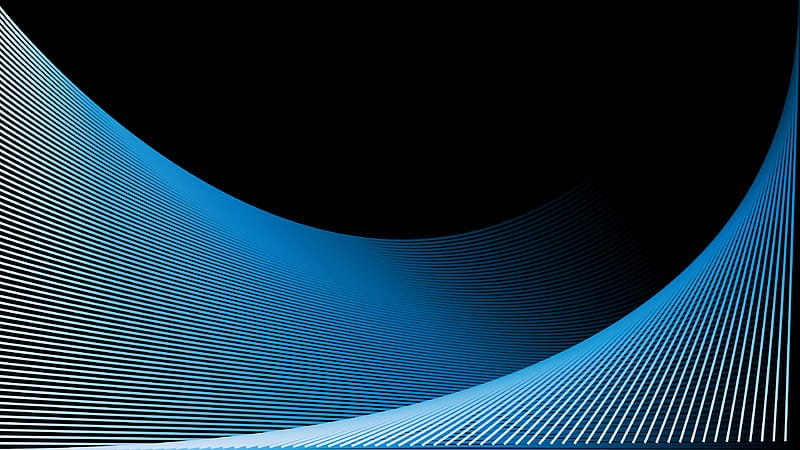 Blue Curvey Lines, HD wallpaper