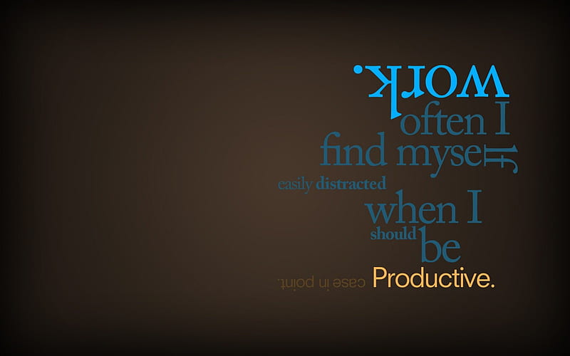 I Get Easily Distracted, layout, quote, graphics, typography, brown background, HD wallpaper